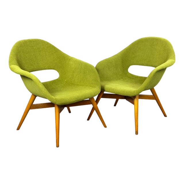 Set of Mid-Century Modern Armchairs by Miroslav Navrátil, Czech Republic, 1950s For Sale