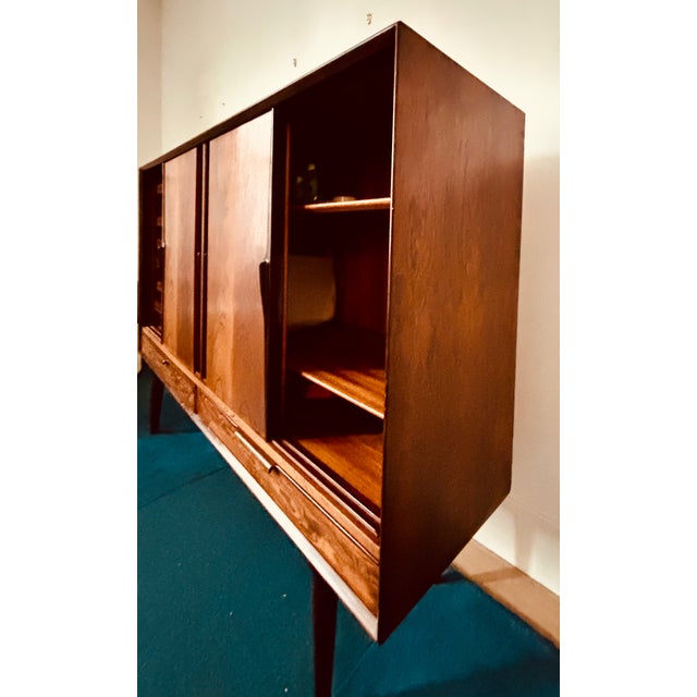 Mid-Century Modern 1960s Gunni Omann Rosewood Highboard Storage Cabinet, Vintage, Model 13 For Sale - Image 3 of 9
