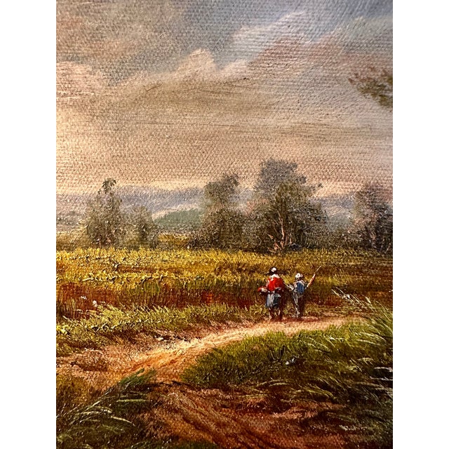 1990s Jean Daumier Original French Impressionist Oil Painting on Canvas | Countryside Landscape | Ornate Gilded Frame For Sale - Image 16 of 18