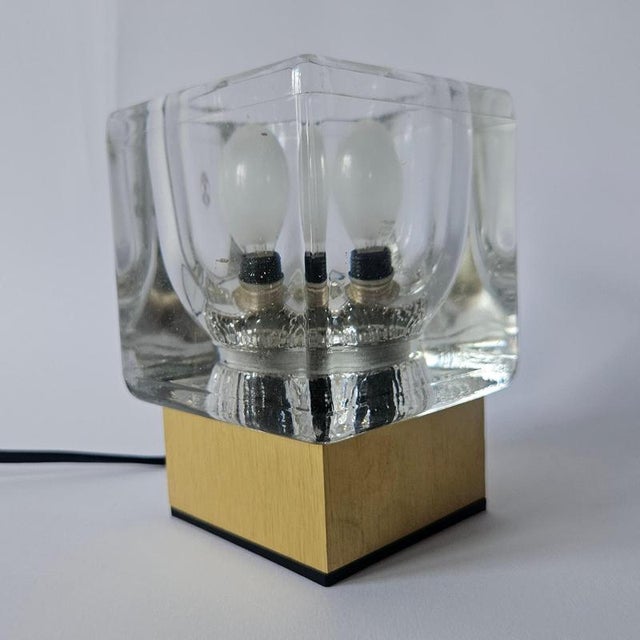 Mid-Century Modern Ice Cube Glass Table Lamp from Peill & Putzler, Germany, 1970s For Sale - Image 8 of 13
