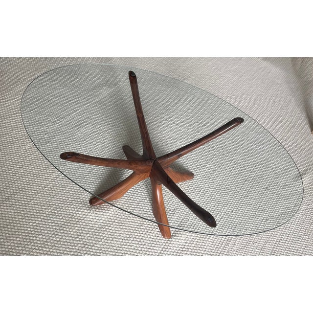 Mid-Century Danish Oval Glass Coffee Table by Illum Wikkelsø, 1960s For Sale - Image 11 of 17