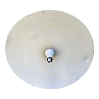 Vintage Large (36" Diameter) Gold Hanging Pendant "Ufo" Light Fixture For Sale