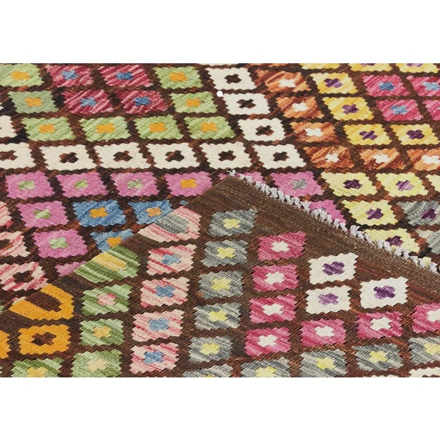 Contemporary Afghan Maimana Kilim Rug For Sale - Image 4 of 5