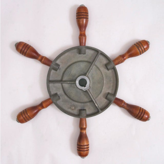 Vintage Boat Steering Wheel For Sale - Image 4 of 5