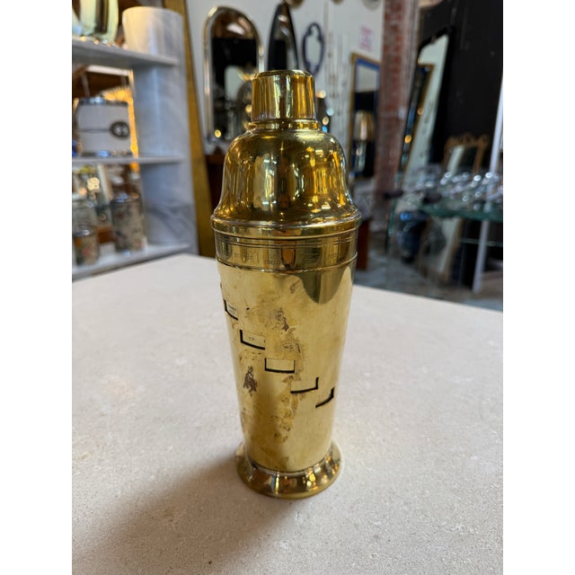 Vintage Brass Cocktail Shaker With Recipe Windows For Sale In Los Angeles - Image 6 of 6