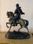 Metal Large Bronze Figure of Horse & Rider Cavalier For Sale - Image 7 of 11