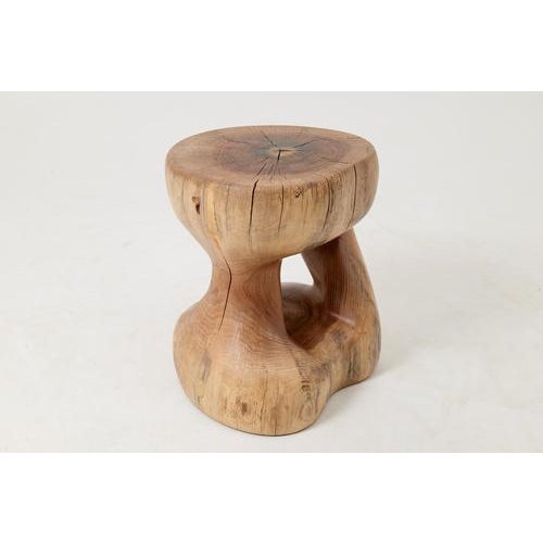 Brown Sculptural Side Table in Walnut from Logniture For Sale - Image 8 of 16
