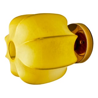 Cocoon Wall Lamp in Resin and Pine, 1970 For Sale