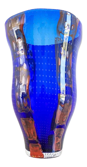 1990s Barovier E Toso Murano Modern Glass Vase