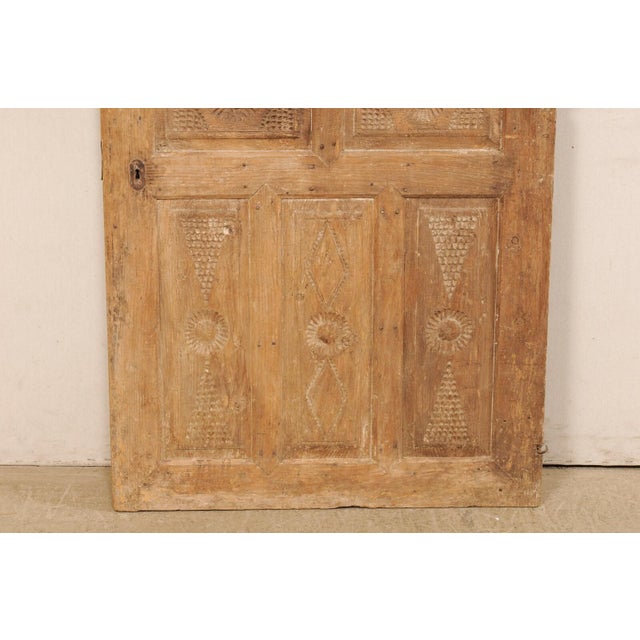 19th Century 19th Century Turkish Carved Wood Raised Panel Door For Sale - Image 5 of 8