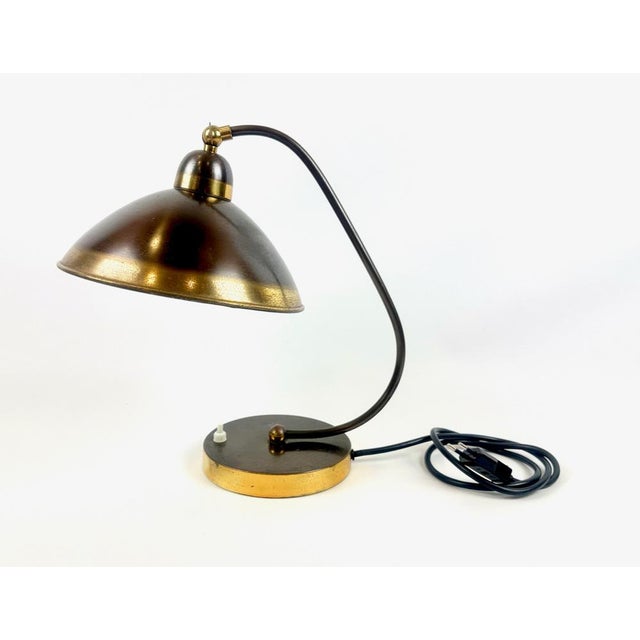Art Deco Brass Desk Lamp from Helo Leuchten, 1940s For Sale - Image 11 of 11