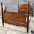 American Colonial Style Walnut Semi-Poster Full Size Bedframe. Measures 58 " in width, 54.5" in height and 88" in depth....