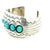 Tiffany Blue Vintage Navajo Sterling Silver Turquoise Cuff Bracelet Signed P.Benally For Sale - Image 8 of 9