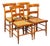 Antique Set of Four Tiger Maple Federal Period Dining Chairs For Sale