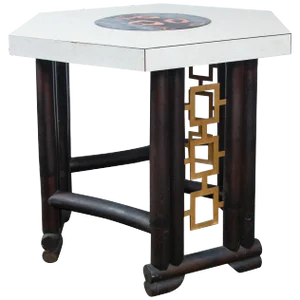 1950s Vintage James Mont Style Asian Modern Side Table