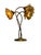 Vintage Brass Floral Table Lamp with Three Lotus Flowers, 1960s For Sale - Image 4 of 14