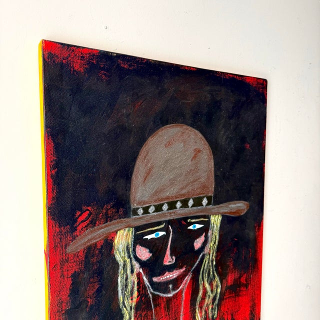 Cowgirl Americana Oil Painting For Sale - Image 4 of 8