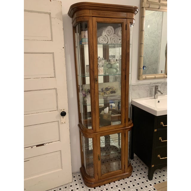 Petite Curved Glass Curio Pulaski French Empire Style For Sale - Image 10 of 12