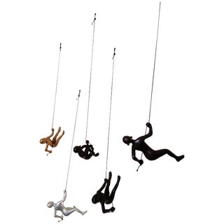 Climbing Man Wall Art - 5 Piece For Sale