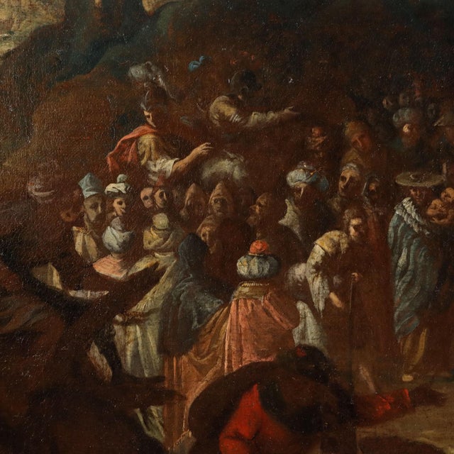 Flemish School Artist, The Preaching of St. John, 1600s-1700s, Oil on Canvas, Framed For Sale - Image 5 of 16