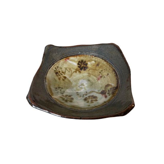 Mid-Century Multi Dimensional Artisan Glazed Ceramic Bowl Singed Functional Art For Sale - Image 9 of 12