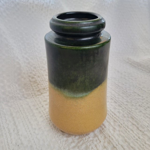 West Germany, 1970's, Scheurich vase. The textures and colors on this piece are mesmerizing! Connecting the highly glossy...