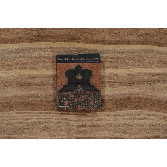 Vintage Persian Gabbeh Rug, Brown and Beige Striped Tribal Design - Rug & Kilim For Sale - Image 10 of 10