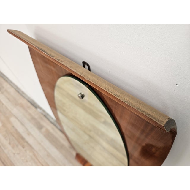 Curved Plywood Wall Mirror from Campo E Graffi, 1960s For Sale - Image 6 of 14