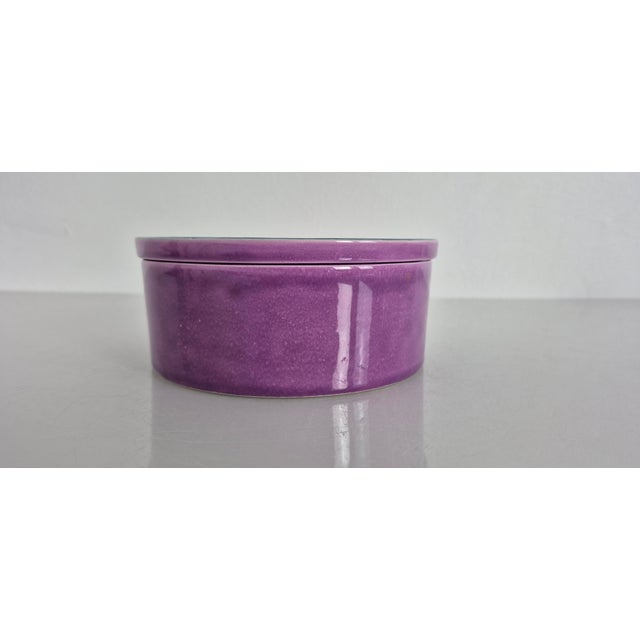 Ceramic Purple Studio Ceramic Lidded Box, Germany, 1970s For Sale - Image 7 of 10