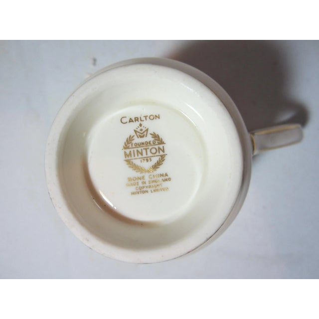 Minton 1970s Minton Carlton Pattern Cup & Saucer - Service for 2 For Sale - Image 4 of 6