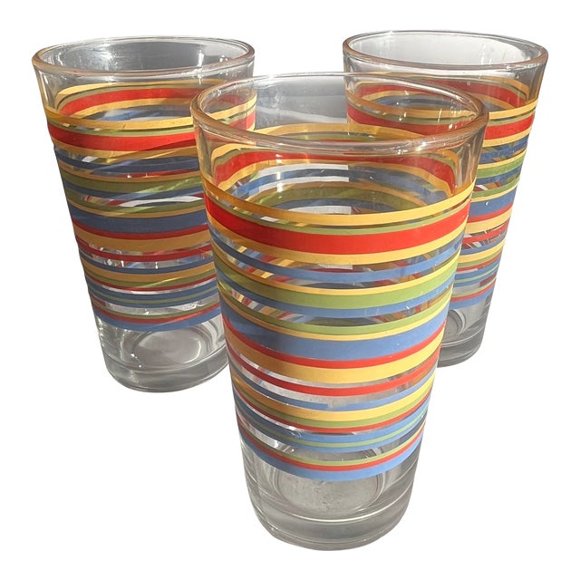 Set of 3 Mamba Fiesta Glassware by Libby, 1970s For Sale