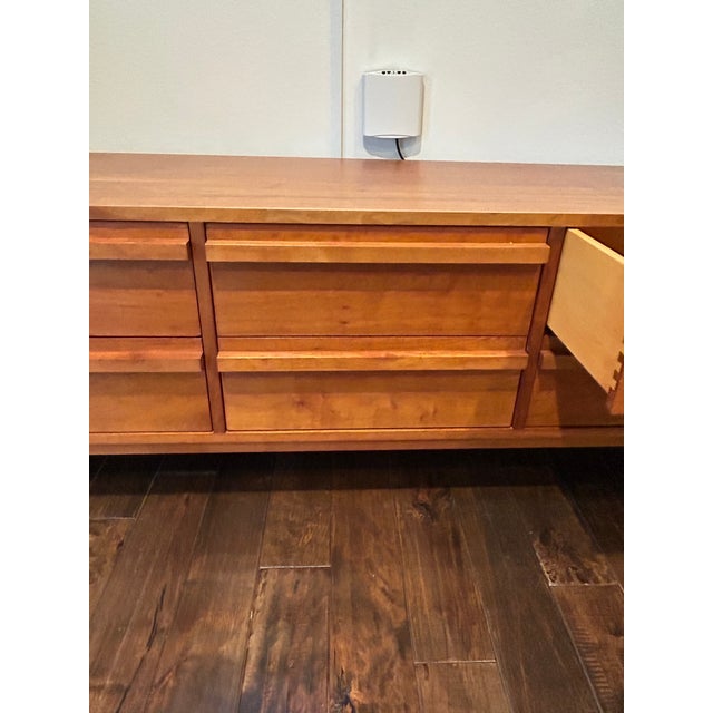Low Slung Custom Made 6 Drawer Dresser For Sale - Image 4 of 9