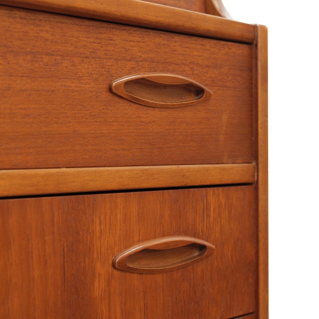 Mid Century Teak Secretary Desk Attributed Jentique Furniture For Sale - Image 10 of 13