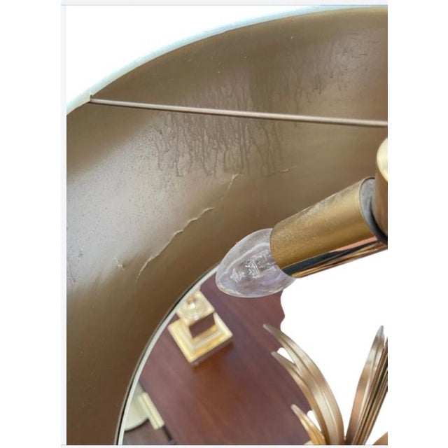 Metal Hollywood Regency Palm Tree Lamps from Maison Boulanger, 1980, Set of 2 For Sale - Image 7 of 12