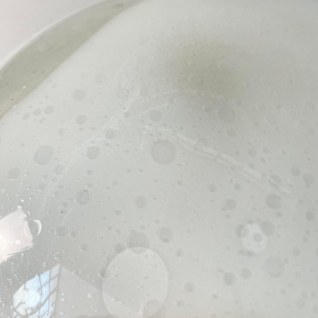 Glass Italian Modern Murano Opaline Glass Table Lamp, 1970s For Sale - Image 7 of 17