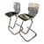 Lucite and Black Patent Leather Designer Luigi Bardini Bar Stools -a Pair For Sale