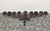 Vintage 1980s Candelabra 9 Cups Custom Made Wrought Iron 24'' Height X 24'' Width X 14'' Base For Sale - Image 10 of 10