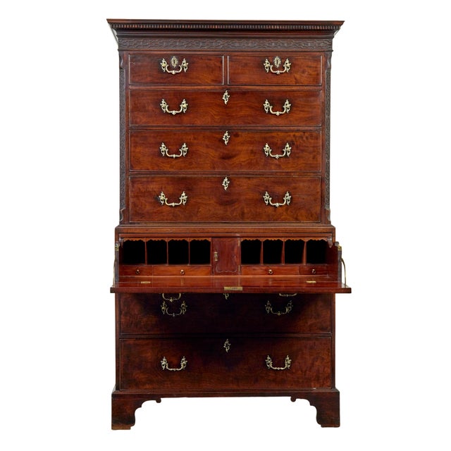 Antique Georgian Mahogany Secretaire, 1800 For Sale - Image 4 of 11
