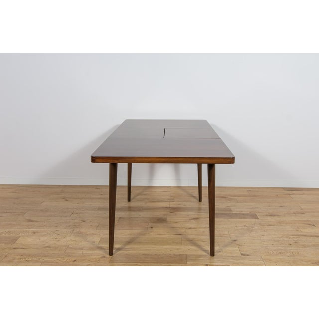 Mid-Century Walnut Dining Table by Bohumil Landsman for Jitona, Former Czechoslovakia, 1960s For Sale - Image 10 of 18