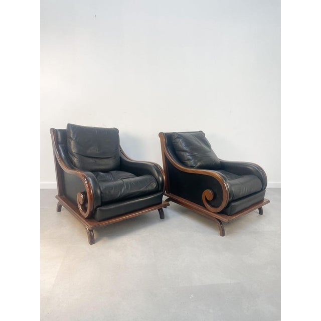 Leather Curly Relax Chair For Sale - Image 6 of 6