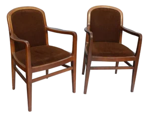 1970s Pair Of Jack Lenor Larsen Lounge Arm Chairs