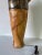 1980s Vintage Organic Modern Wrapped Leather and Embossed Metal Table Lamp/ Sold For Sale - Image 9 of 12