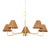 Mitzi Issa 6-Light Chandelier with Rattan Shades, Aged Brass For Sale