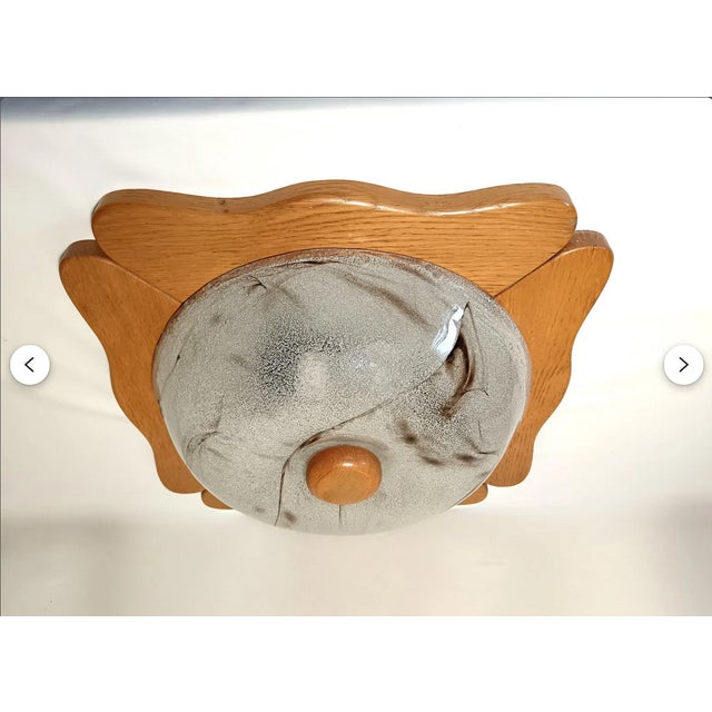 Flush Mount in Golden Oak from Barovier & Toso, 1980s For Sale - Image 11 of 12
