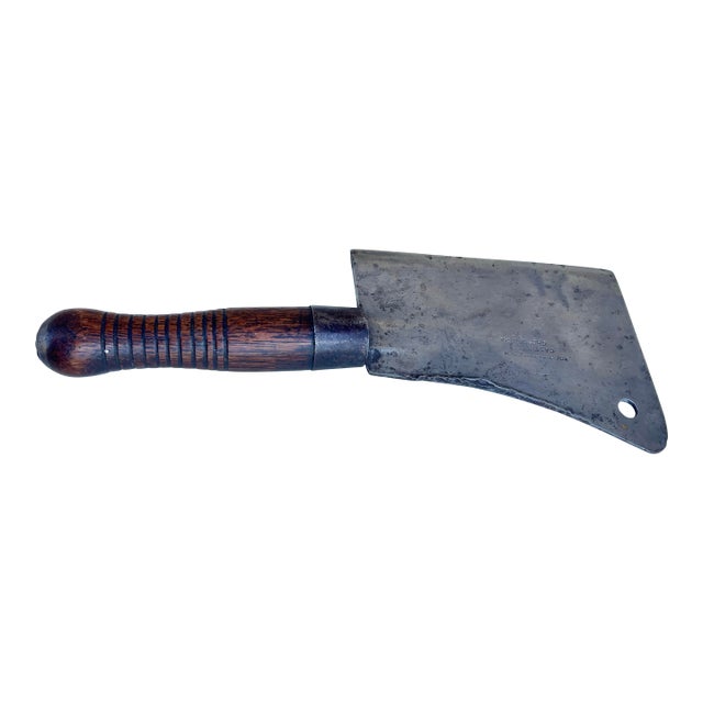 Antique Wm. Beatty & Son Wood Cleaver Signed For Sale