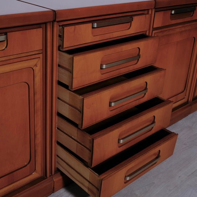 Italian Modular Sideboard in Wood, 1980s For Sale - Image 3 of 18