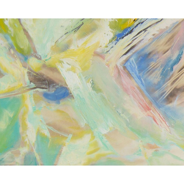 Contemporary 1990 “Winterhill” Abstract Oil Painting by Cristina Beach For Sale - Image 3 of 8