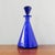 Mid-Century Modern Bottle and Glasses in Cobalt Blue attributed to Marinha Grande, 1950s, Set of 3 For Sale - Image 3 of 15