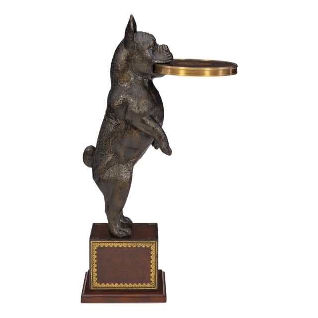 Maitland-Smith French Bulldog Accent Table For Sale
