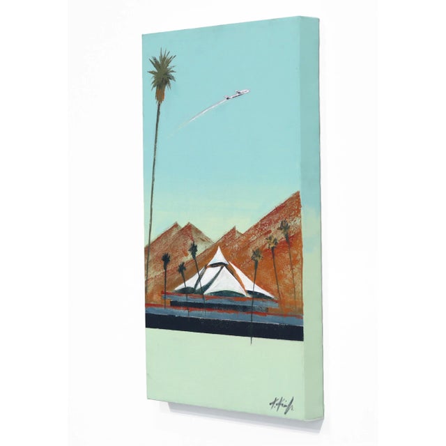 Mid-Century Mod PSP - Palm Springs Modern Travel Painting - Original Artwork by Kathleen Keifer For Sale In Los Angeles - Image 6 of 9
